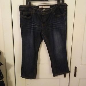 Women's Charlotte Russe capri sexy cuffed crop jeans size 12
